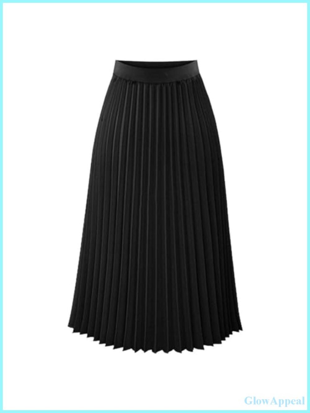 Women's Pleated Midi Skirt High Waist Chiffon A-Line Swing